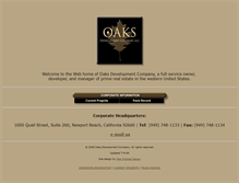 Tablet Screenshot of oaksdevco.com